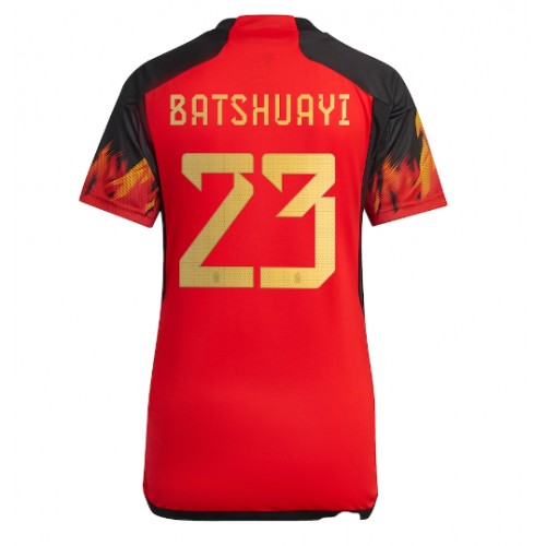 Belgia Michy Batshuayi #23 Hjemmedrakt Kvinner VM 2022 Kortermet Belgia Michy Batshuayi #23 Hjemmedrakt Kvinner VM 2022 Kortermet